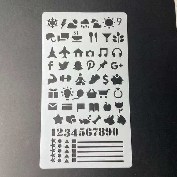 Reusable Art Planner Stencil Activity Numbers Checklist Social Media mq Mixed Me - Picture 1 of 3